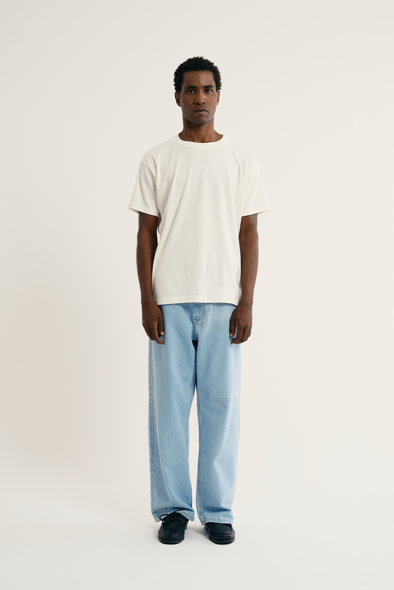 Heavy T-Shirt Embroidered Logo - Off