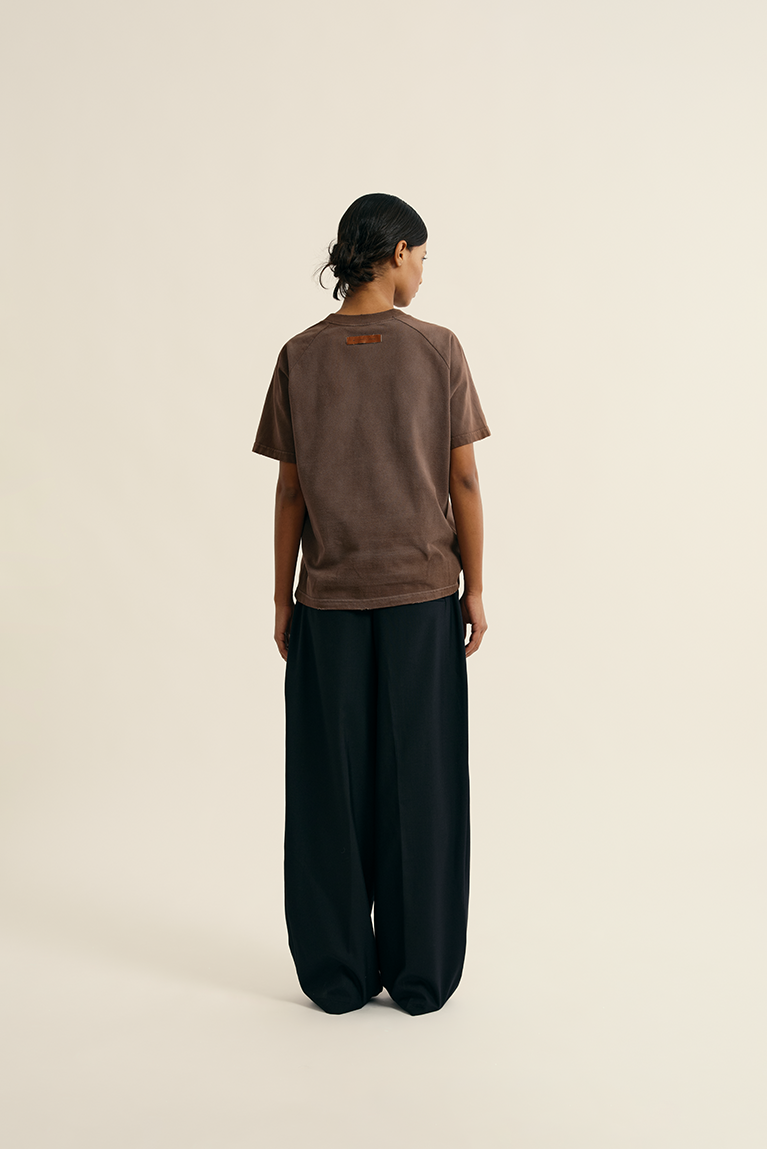 Raglan Label T-shirt - Brown