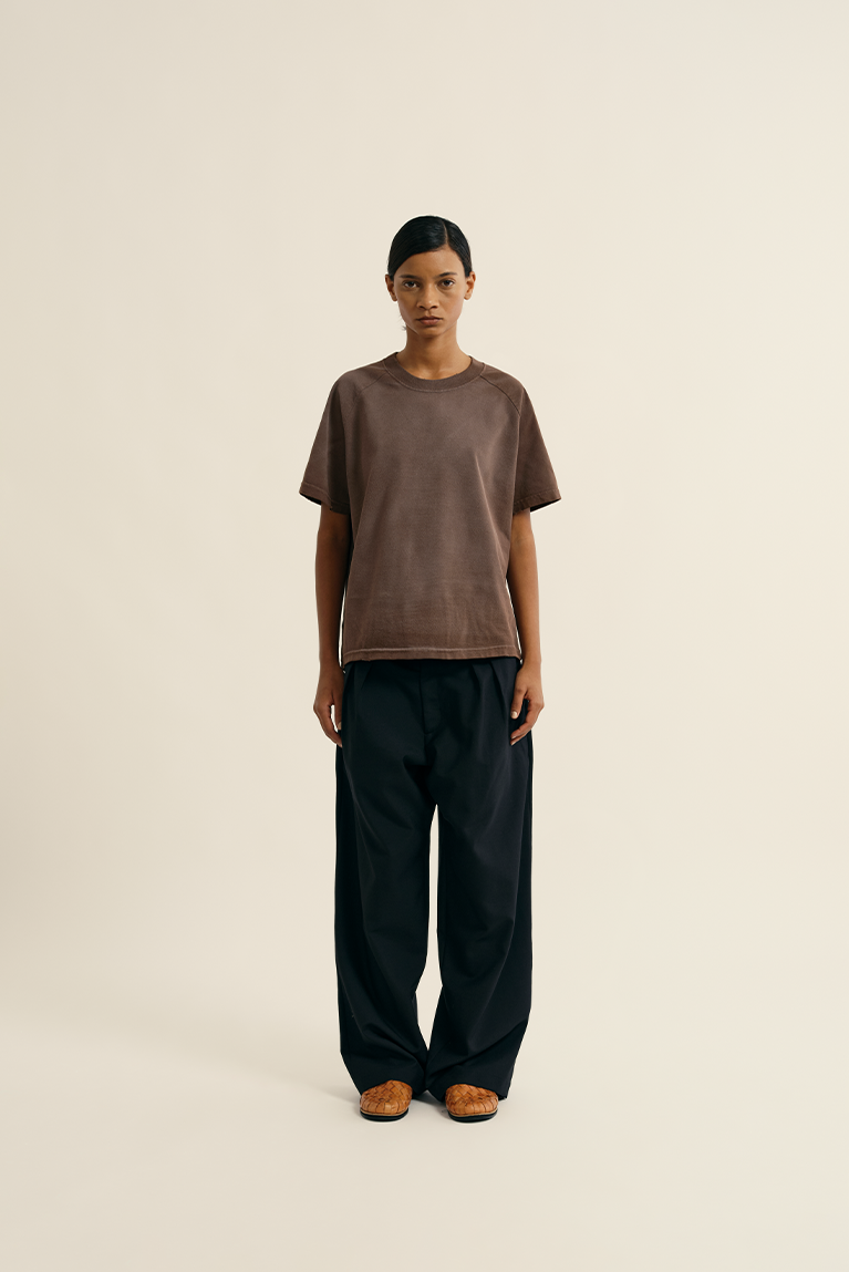 Raglan Label T-shirt - Brown