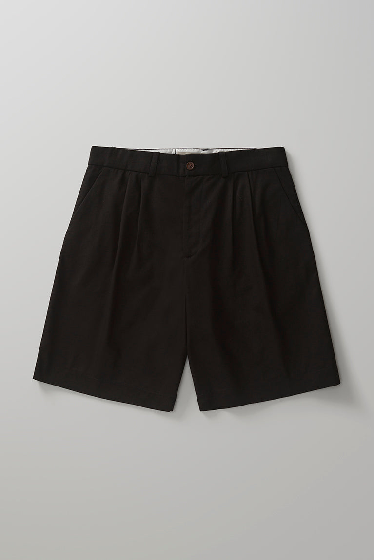 Tailored Twill Shorts - Black