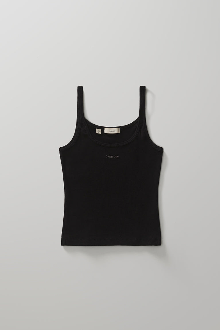 Standard Ribbed Top - Black