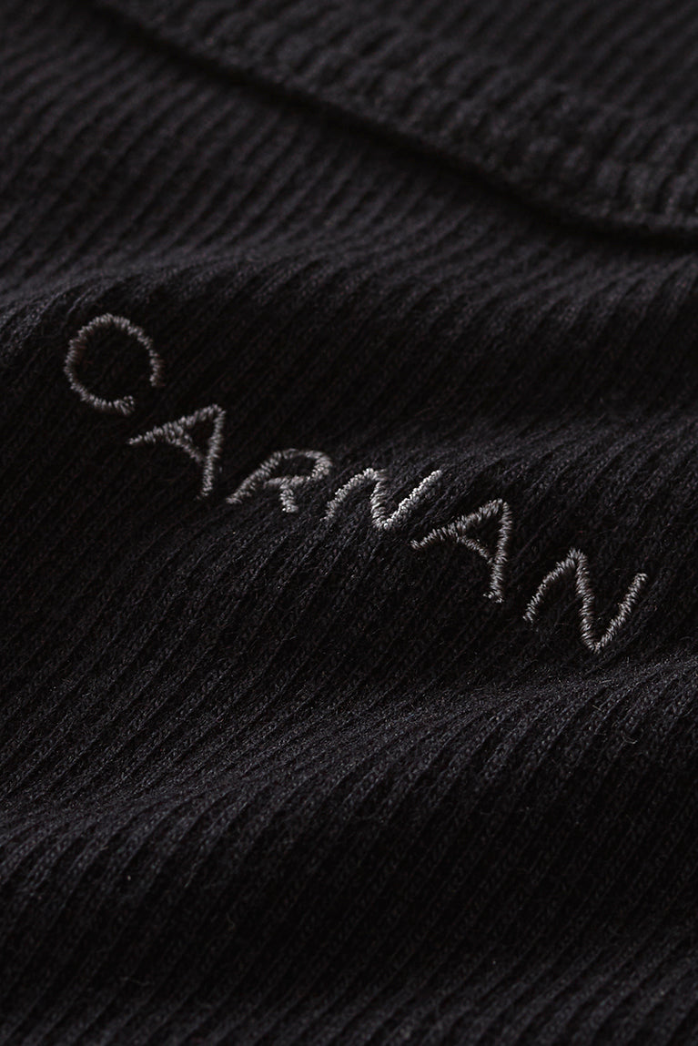 Standard Ribbed Top - Black