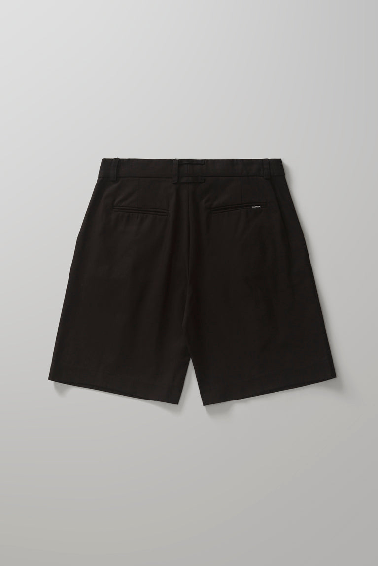 Tailored Twill Shorts - Black