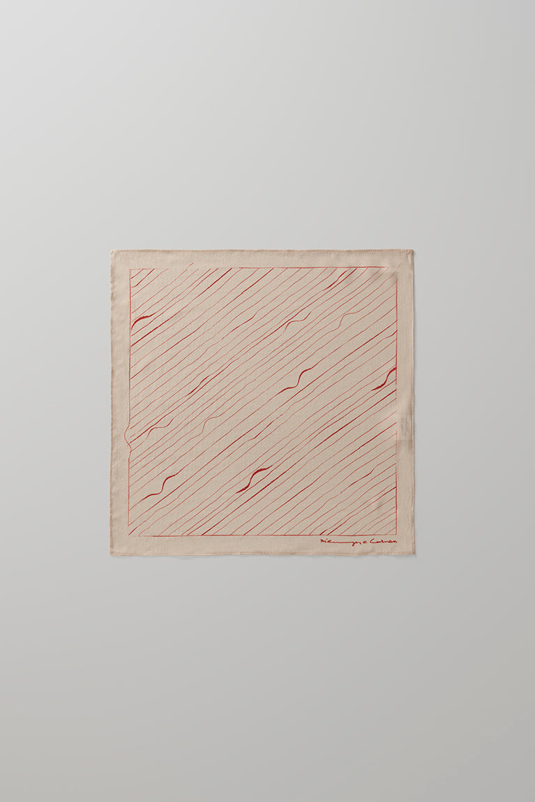 Copan Pinstripe Scarf - Beige