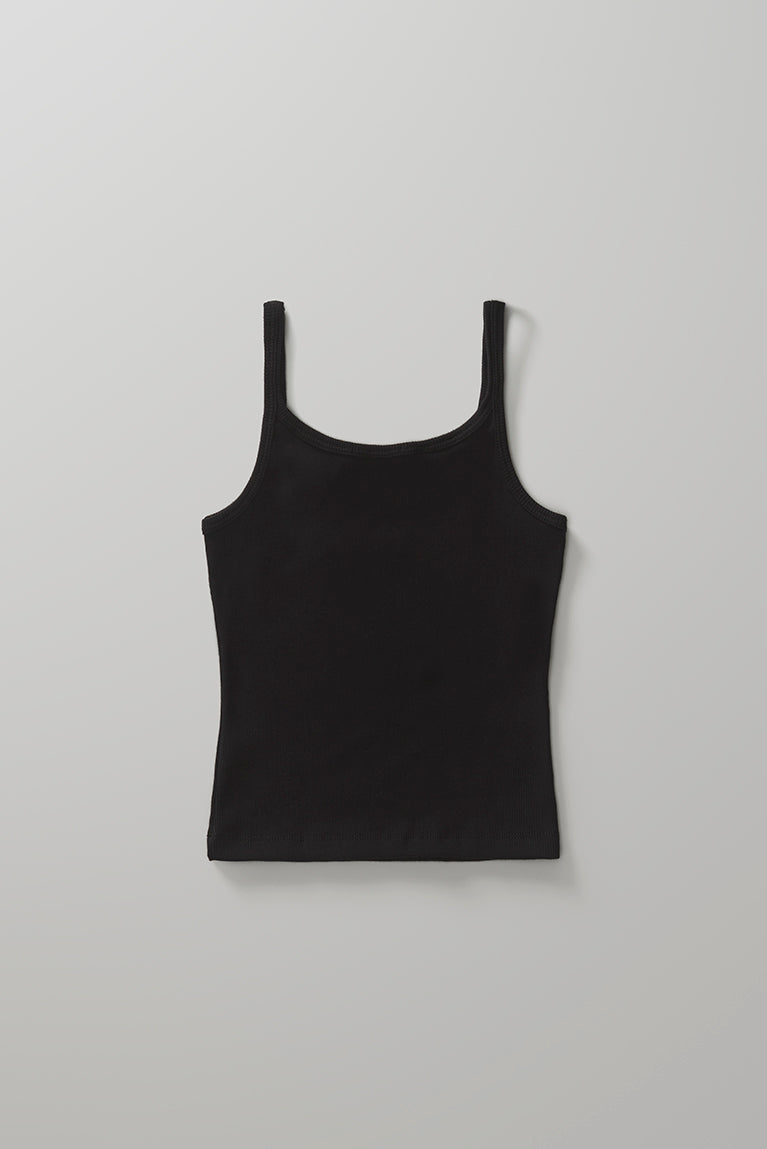 Standard Ribbed Top - Black