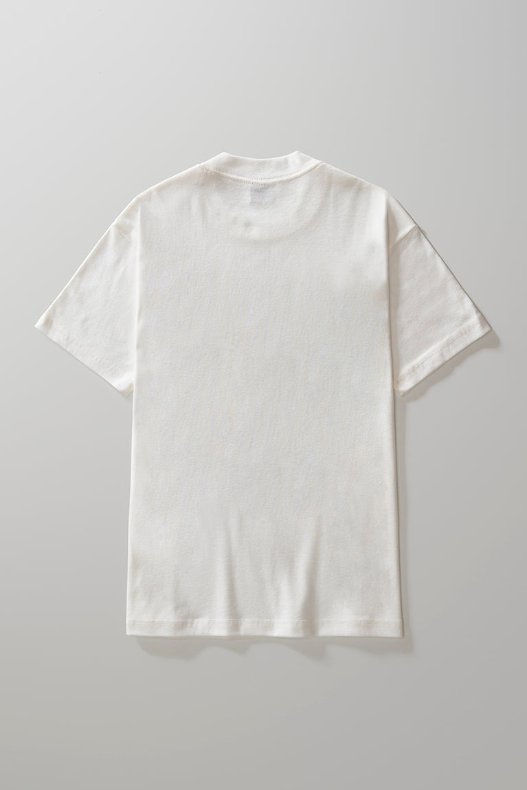 Heavy T-Shirt Embroidered Logo - Off