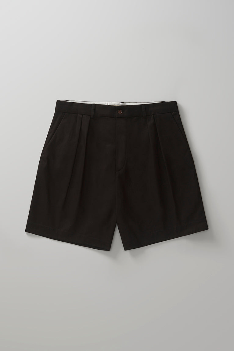 Tailored Twill Shorts - Black