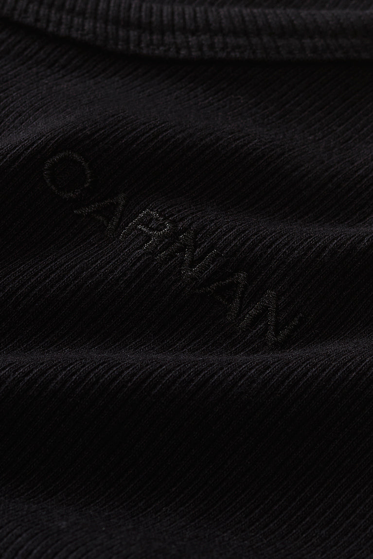 Standard Ribbed Tank Top - Black