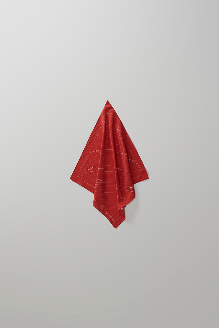 Copan Pinstripe Scarf - Red