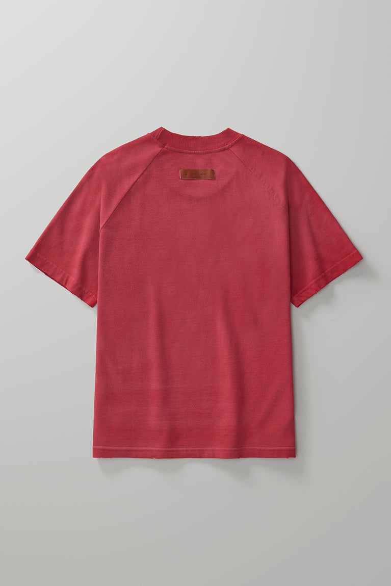 Raglan Label T-shirt - Red