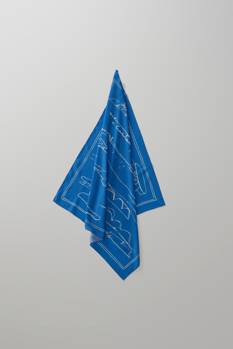 Sketches Scarf - Blue