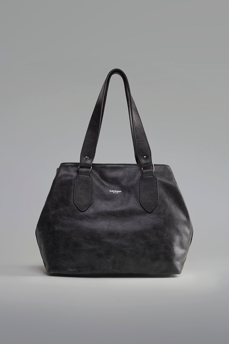 Satchel Bag - Distressed Black