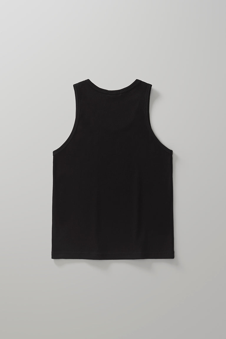 Standard Ribbed Tank Top - Black