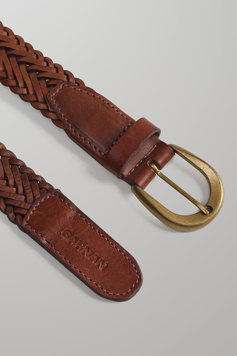 Braided Belt - Brown