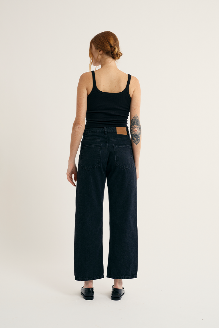 Standard Ribbed Top - Black