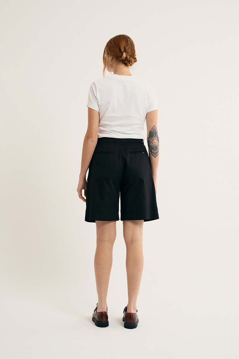 Tailored Twill Shorts - Black