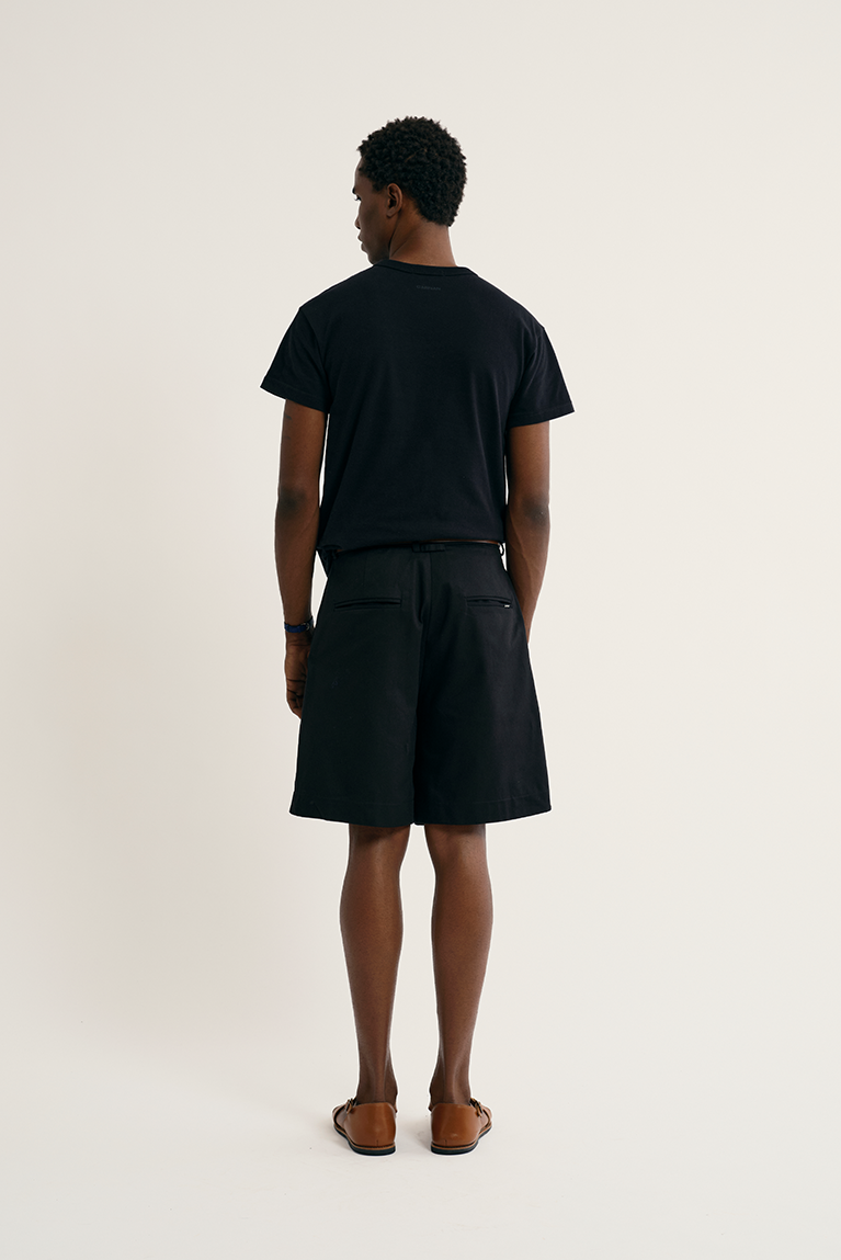 Tailored Twill Shorts - Black