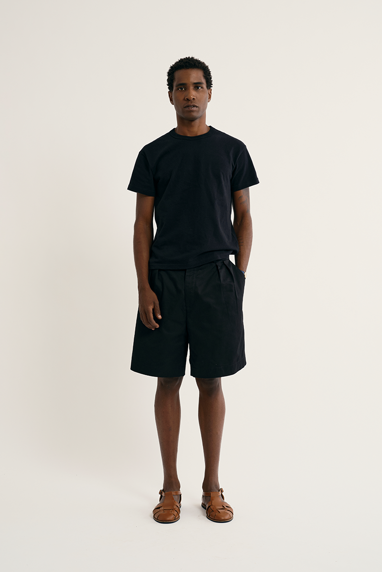 Tailored Twill Shorts - Black