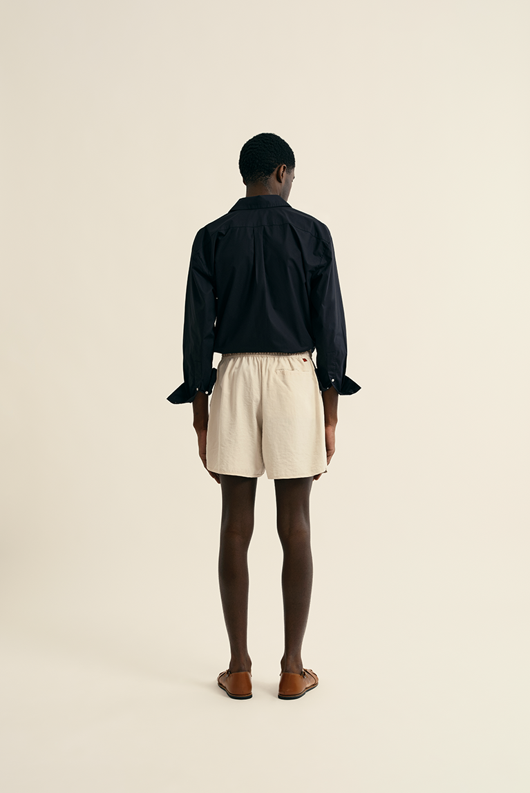 Buttoned Volley Shorts - Off