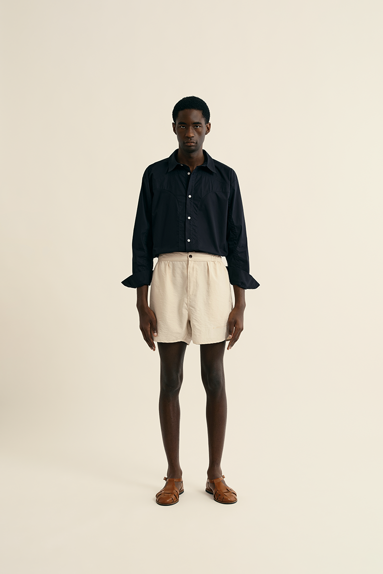 Buttoned Volley Shorts - Off