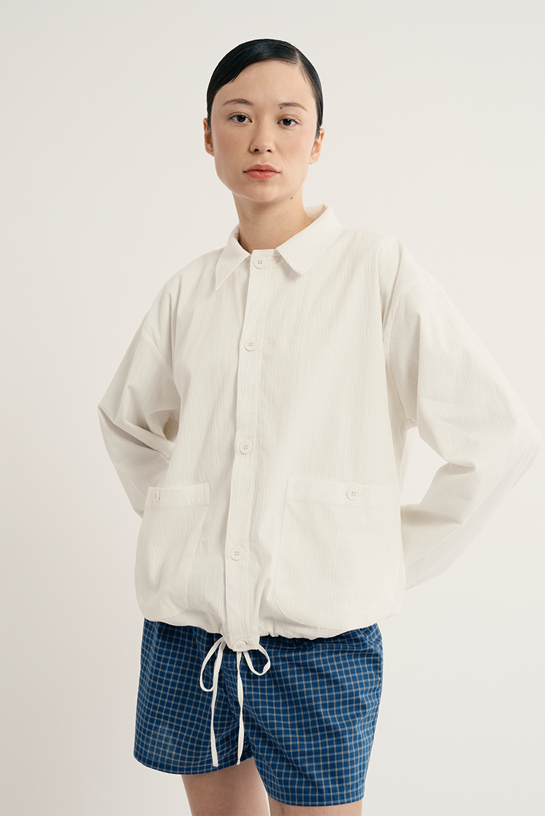 Seersucker Kaze Jacket - Off-white