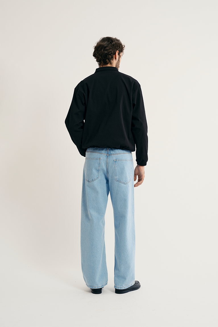 Seersucker Kaze Jacket - Black