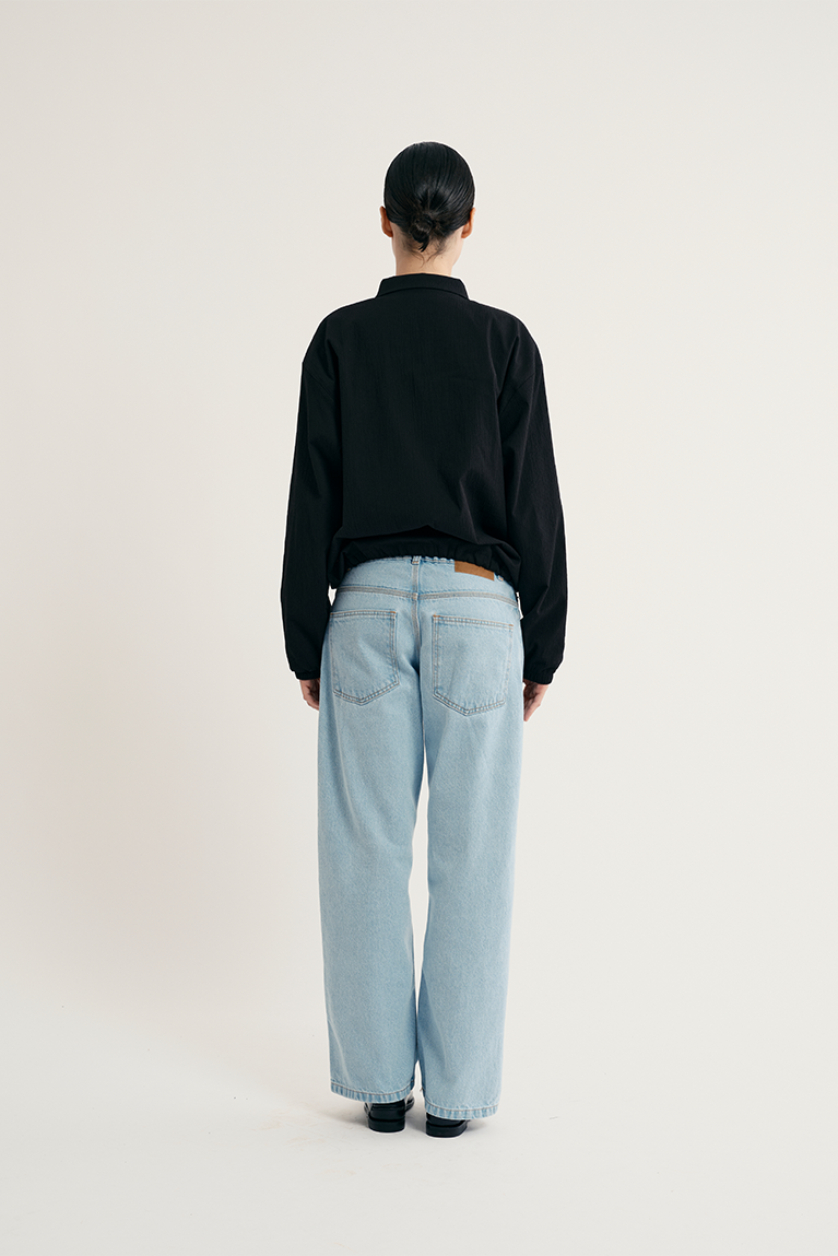 Seersucker Kaze Jacket - Black